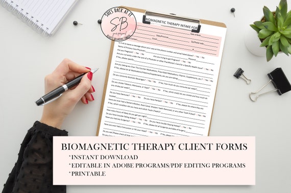 Biomagnetic Therapy Client Intake Form,  Biomagnetic Therapy Informed Consent, Biomagnetic Pair Therapy Consent Form, Biomagnetism Intake