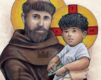 San Antonio de Padua Lámina artística