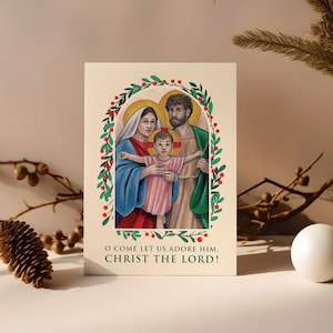 Conjuntos de cartões de Natal da Sagrada Família 2023