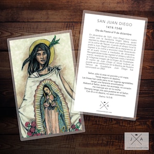 Carta di preghiera spagnola di San Juan Diego