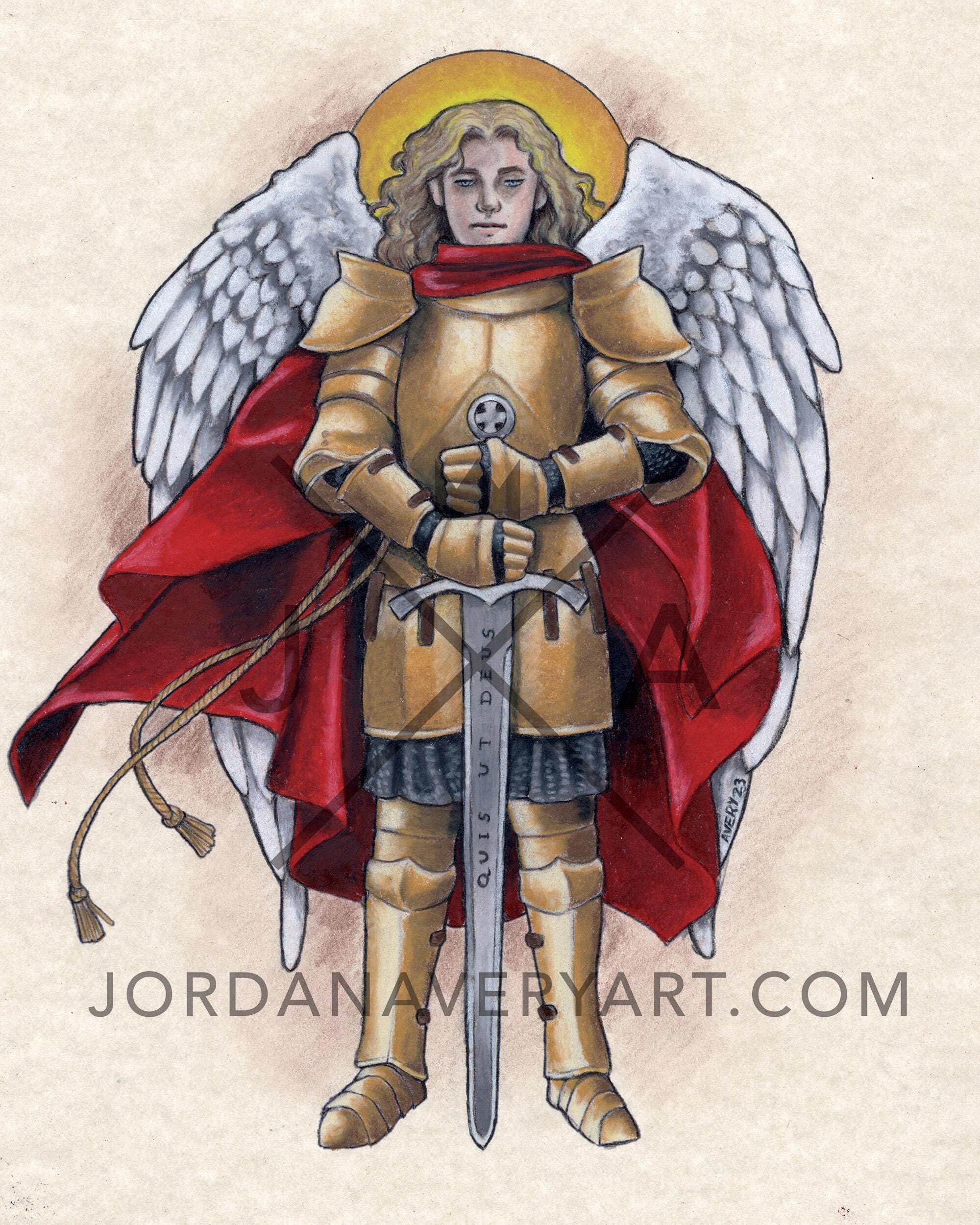 Saint Michael the Archangel Art Print - Etsy