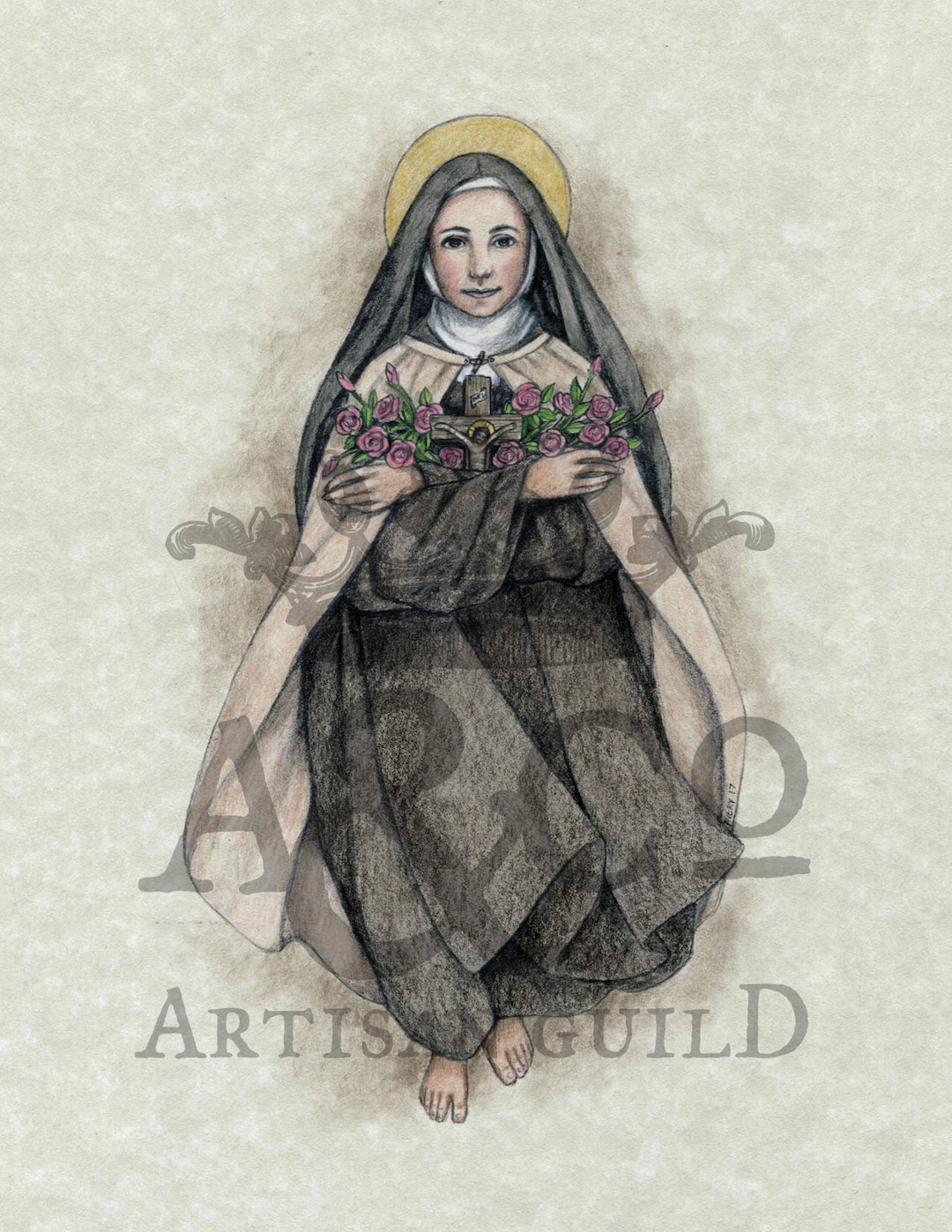 Saint Thérèse of Lisieux Art Print - Etsy
