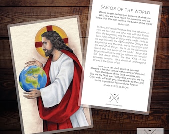 Savior of the World Prayer Card