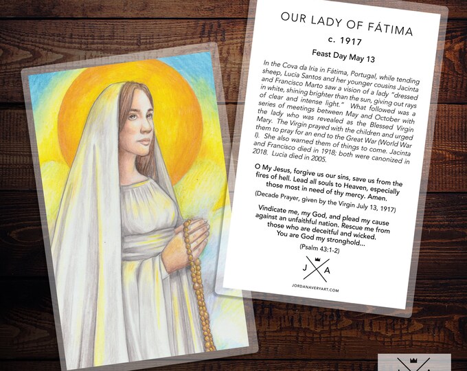 Our Lady of Fatima 1- Holy Card - Prayer Card -pack of 25 - Etsy Canada