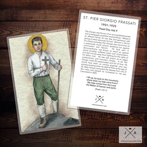 Saint Pier Giorgio Frassati Prayer Card