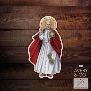 Pope Saint Pius X Vinyl Sticker