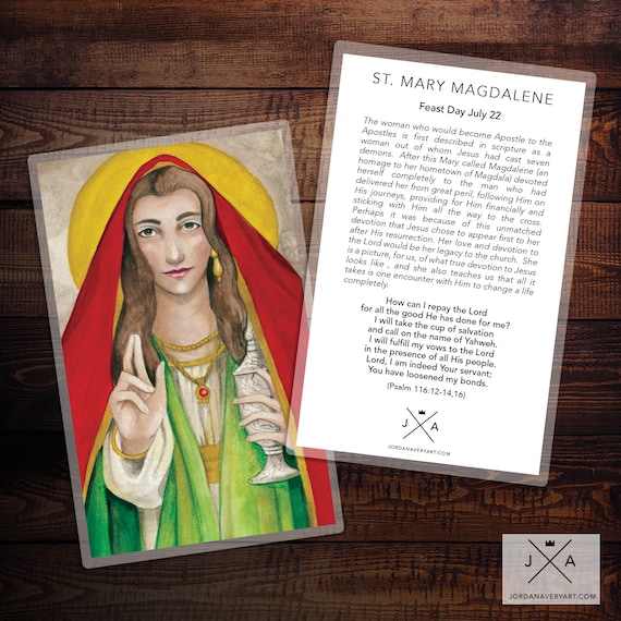 Saint Mary Magdalene Prayer Card B | Etsy