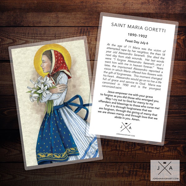 Saint Maria Goretti Prayer Card