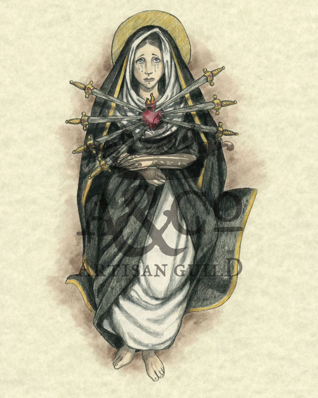 Our Lady of Sorrows Art Print (A) - Etsy