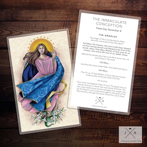 Carte de prière de l'Immaculée Conception