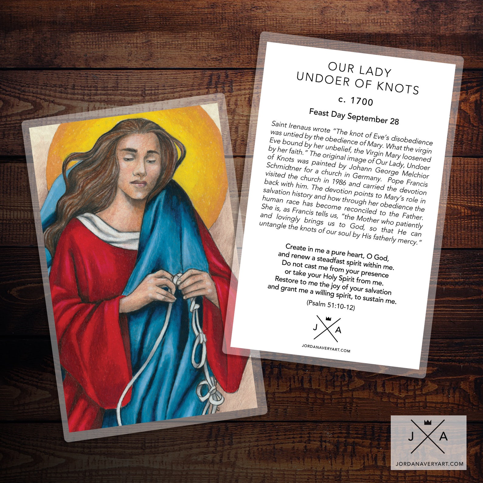 Our Lady Undoer of Knots Prayer Card Etsy