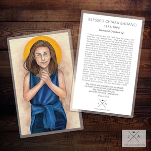 Gesegnete Chiara Badano Gebetskarte