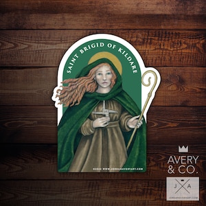 Saint Brigid of Kildare Vinyl Sticker
