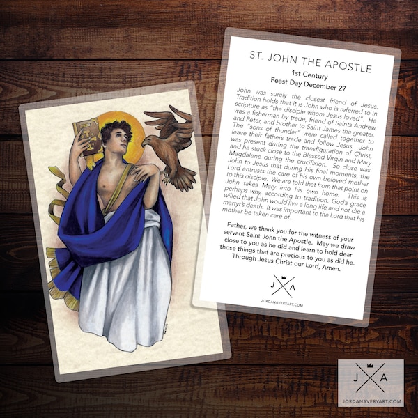 Saint John the Apostle Prayer Card