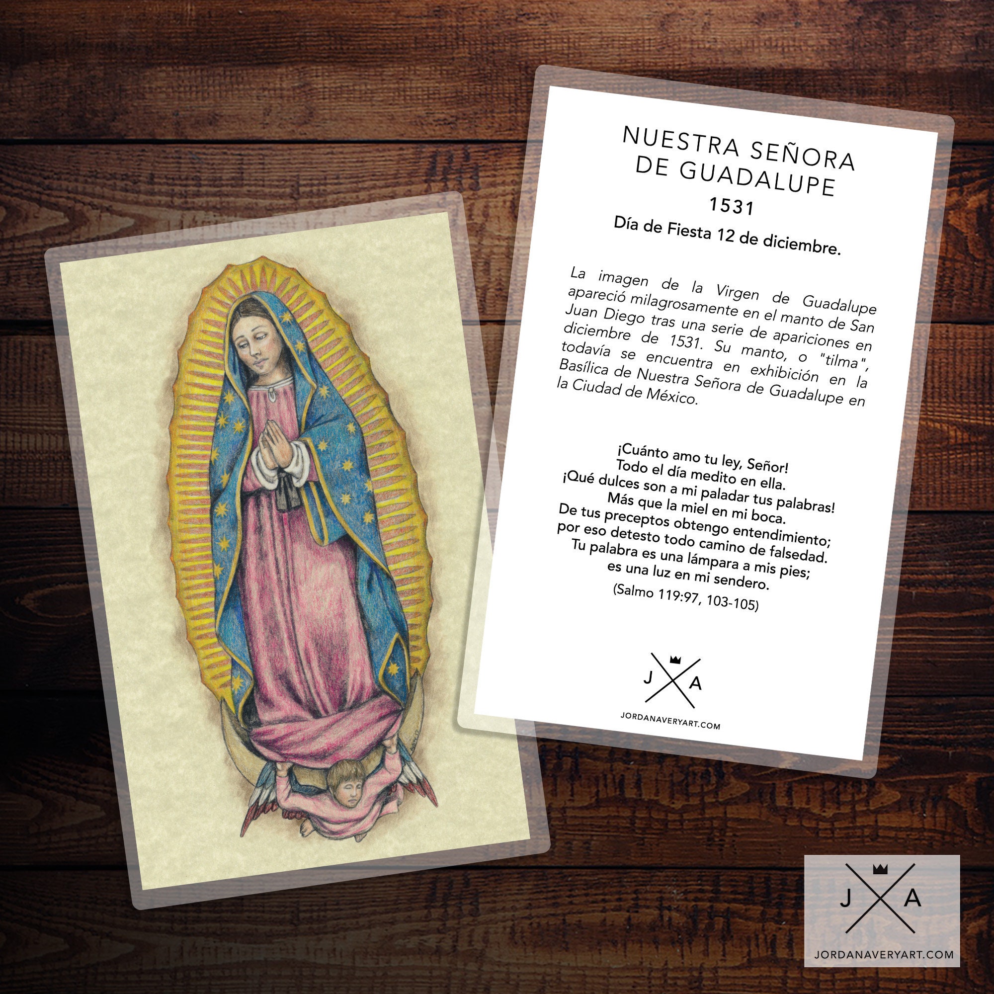 Psalm 91 Prayer Cards in Spanish. Wallet Size Prayer Cards. 