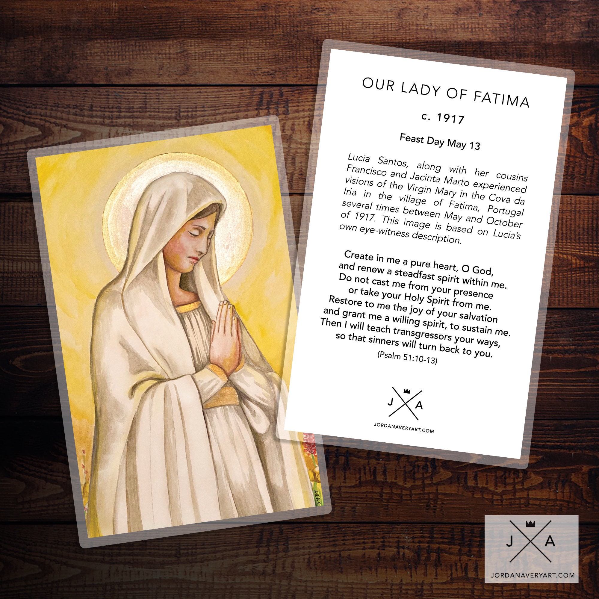 Our Lady of Fatima Prayer Card - Etsy