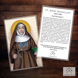 Carte de prière Sainte Mary MacKillop