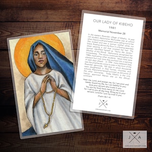 Our Lady of Kibeho Prayer Card