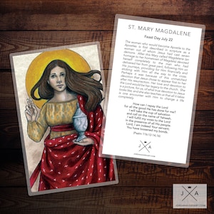 Heilige Maria Magdalena Gebetskarte C