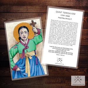 Carte de prière de Sainte Thérèse Kim