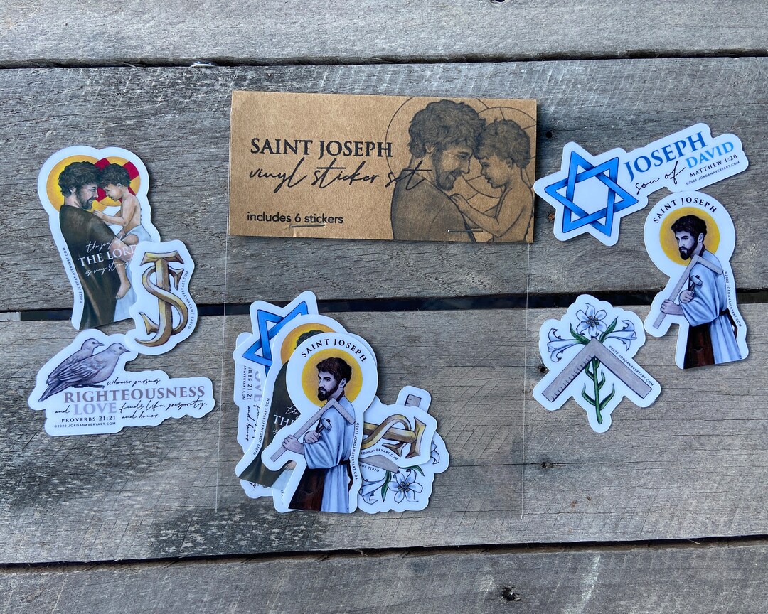 Saint Joseph Vinyl Sticker Set - Etsy