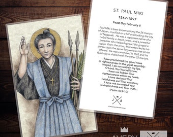 Saint Paul Miki Prayer Card