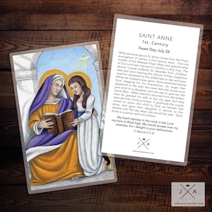 Carte de prière de Sainte Anne
