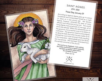 Immagine di preghiera di Sant'Agnese