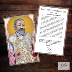 Saint Pio of Pietrelcina (Padre Pio) Prayer Card