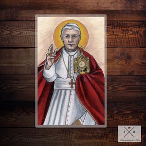 Cartão de Oração do Papa São Pio X imagem 2