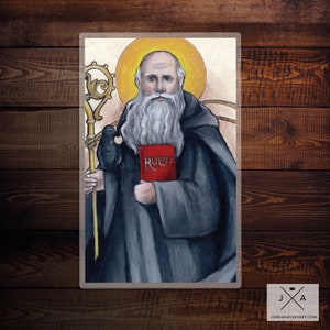Saint Benedict of Nursia Prayer Card - Etsy