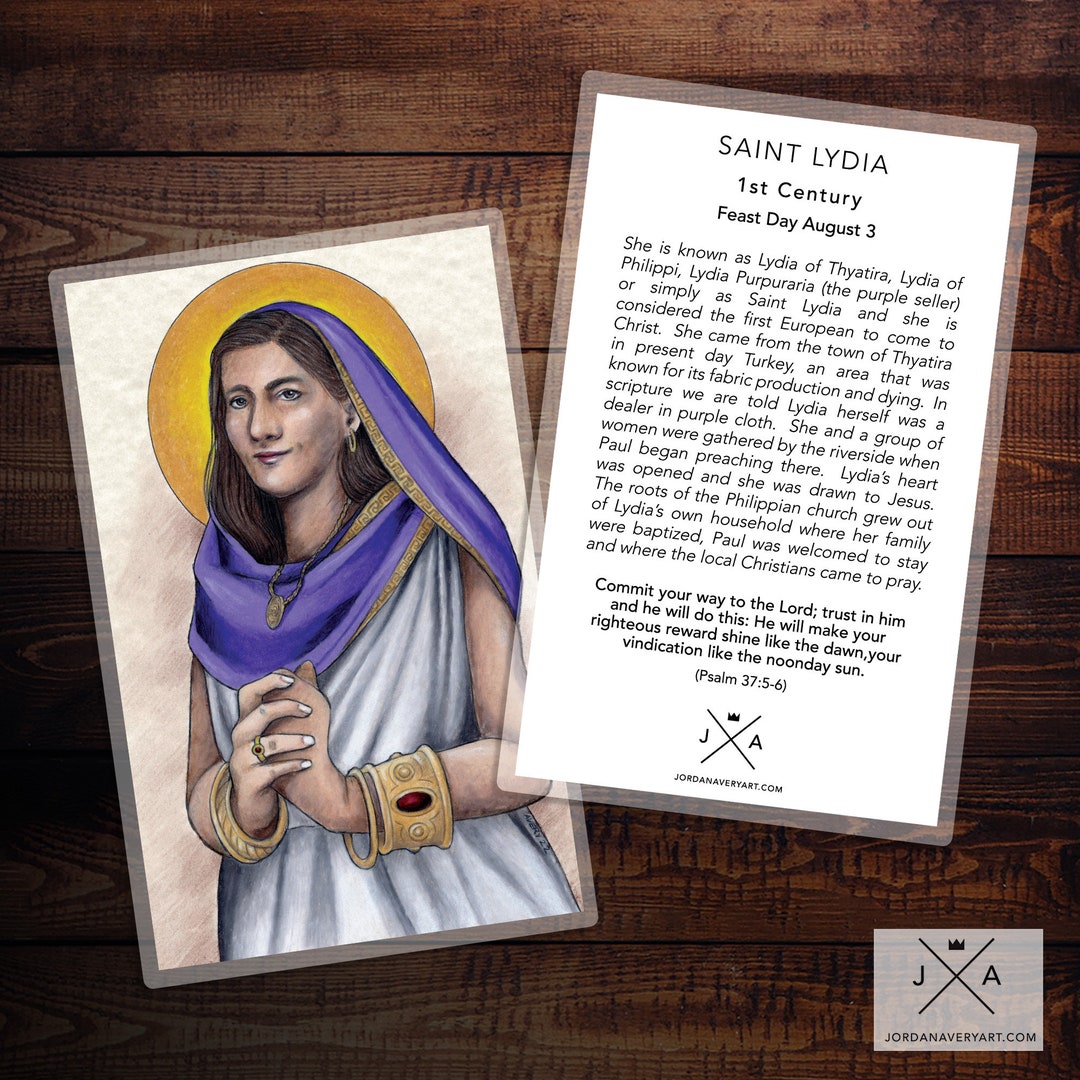 Saint Lydia Prayer Card Etsy