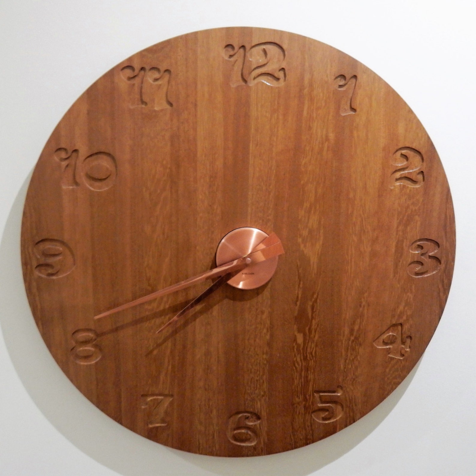 Large unique 60cm handmade wooden clock with Karlsson Etsy