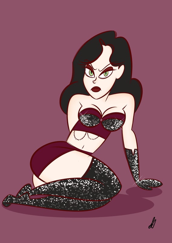 Burlesque Pin Up Wall Art A5 Print A4 Print Etsy
