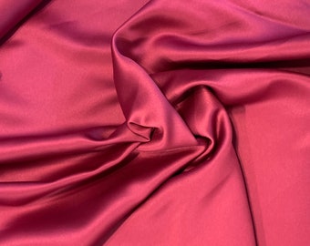 Fuchsia Rose Heavy Satin Fabric 6 1/2 yards