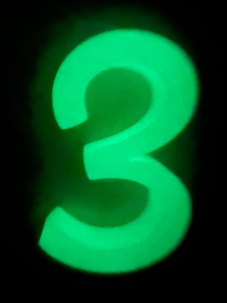 Glow in the Dark House Numbers and Letters for your Front Door UP TO 4 CHARACTERS image 5