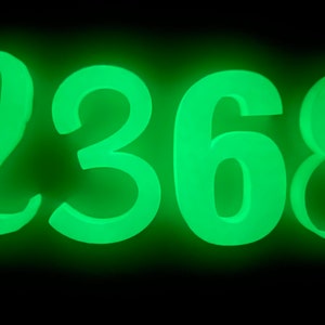 Glow in the Dark House Numbers and Letters for your Front Door UP TO 4 CHARACTERS image 1