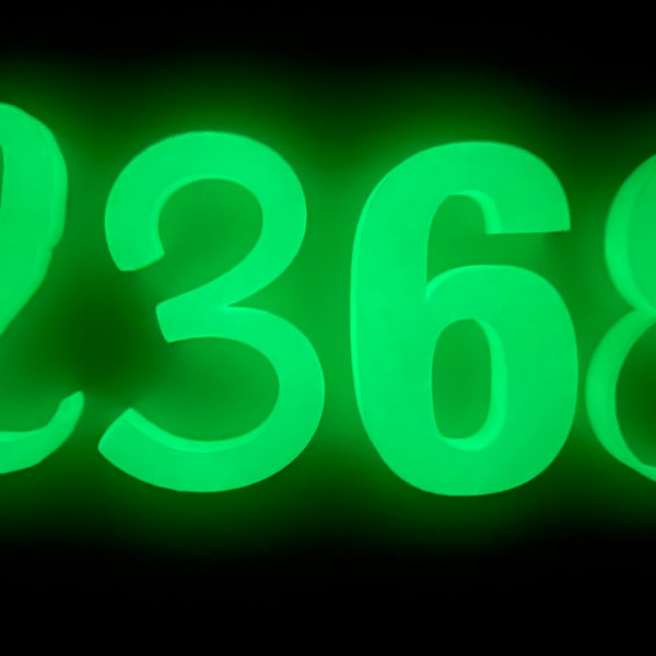 Glow in the Dark House Numbers and Letters for your Front Door - UP TO 4 CHARACTERS
