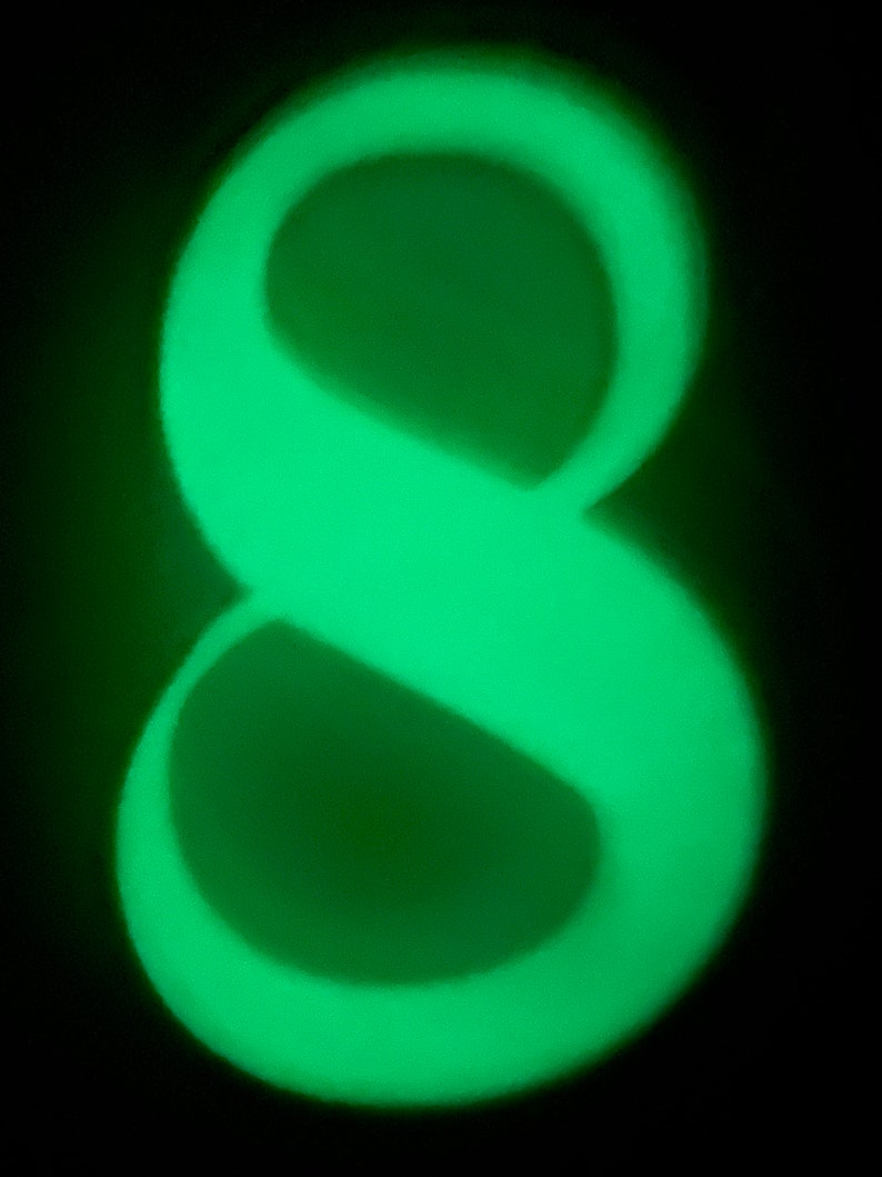 Glow in the Dark House Numbers and Letters for your Front Door UP TO 4 CHARACTERS image 7