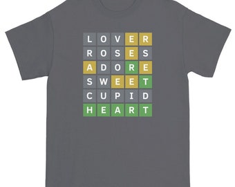 Valentine's Day Wordle themed t-shirt -- Ultrasoft Unisex Crewneck T-shirt