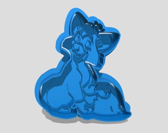 Fox Cookie Cutter and Stamp | Fox and the Hound | Tod Copper | Disney | Fondant | Clay | Play-Doh | Kid's Party