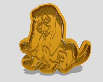 Hound Cookie Cutter and Stamp | Fox and the Hound | Tod Copper | Disney | Fondant | Clay | Play-Doh | Kid's Party
