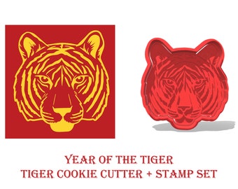 Year of the Tiger Cookie Cutter and Stamp set | Chinese New Year | Year of the Tiger | 紅包 | 红包 | 虎