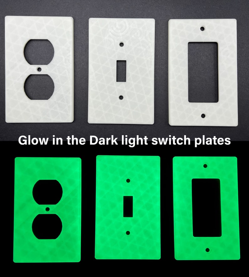 Glow in the Dark Light Switch Plates Socket Plates Rocker Etsy