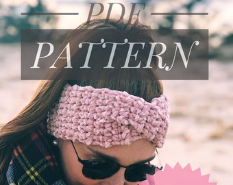 Crochet PDF Pattern Headband Headwarmer Velvet Easy Beginner
