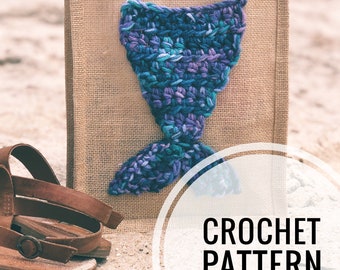 Crochet Pattern, Instant PDF Download, Mermaid Tale Fin, Crochet Mermaid, Applique Pattern, Mermaid Theme, Decoration, Easy, Beginner, Quick