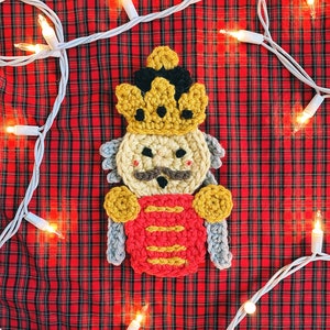PATTERN | Crochet Nutcracker | Soilder Applique  | Christmas Ornament | Decoration | Gift | Beginner | Fun | Modern | Quick | PDF Download