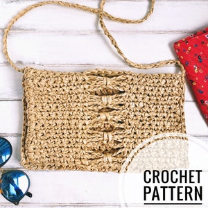 MOTIF | Crocheter | Sac en raphia | Simple | Rapide | Convient aux débutants | Cadeau au crochet | Sac en paille d'été | Instructions faciles | Fais le toi-même