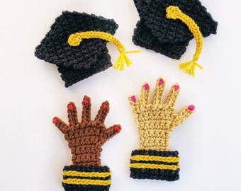 PATTERN | Crochet Graduation Gift Applique Pattern | Quick and Easy Beginner Friendly | Crochet for Her