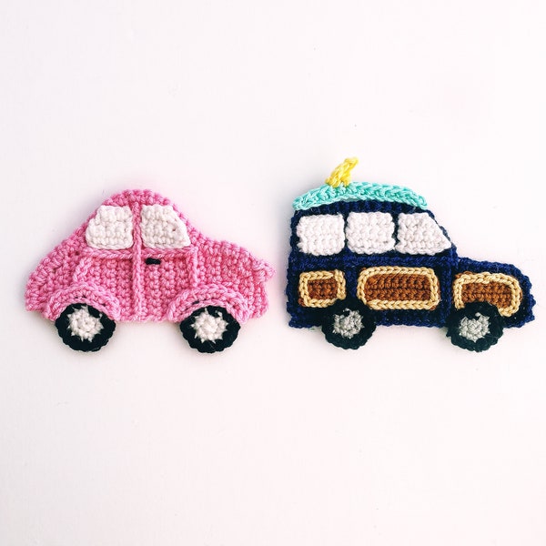 PATTERN | Crochet Applique Jeep | Car | Volkswagon Bug | Crochet Project for Her | Beginner | Crochet Gift | Crochet Summer | Fun | Modern